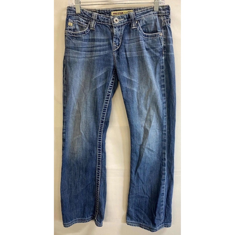 Big Star Hazel Curvy Fit Bootcut Jeans Womens 28R Blue Denim Cotton Stretch